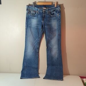 True Religion Blue Flare Jeans 'Joey' 31X32